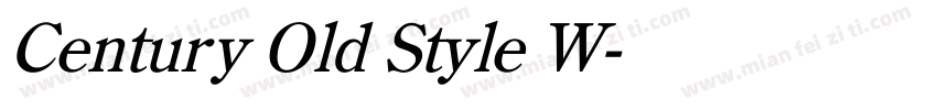 Century Old Style W字体转换